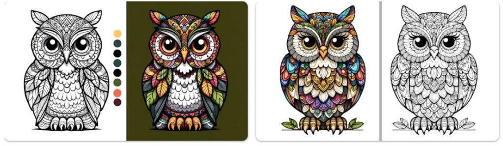 Owl Coloring Game